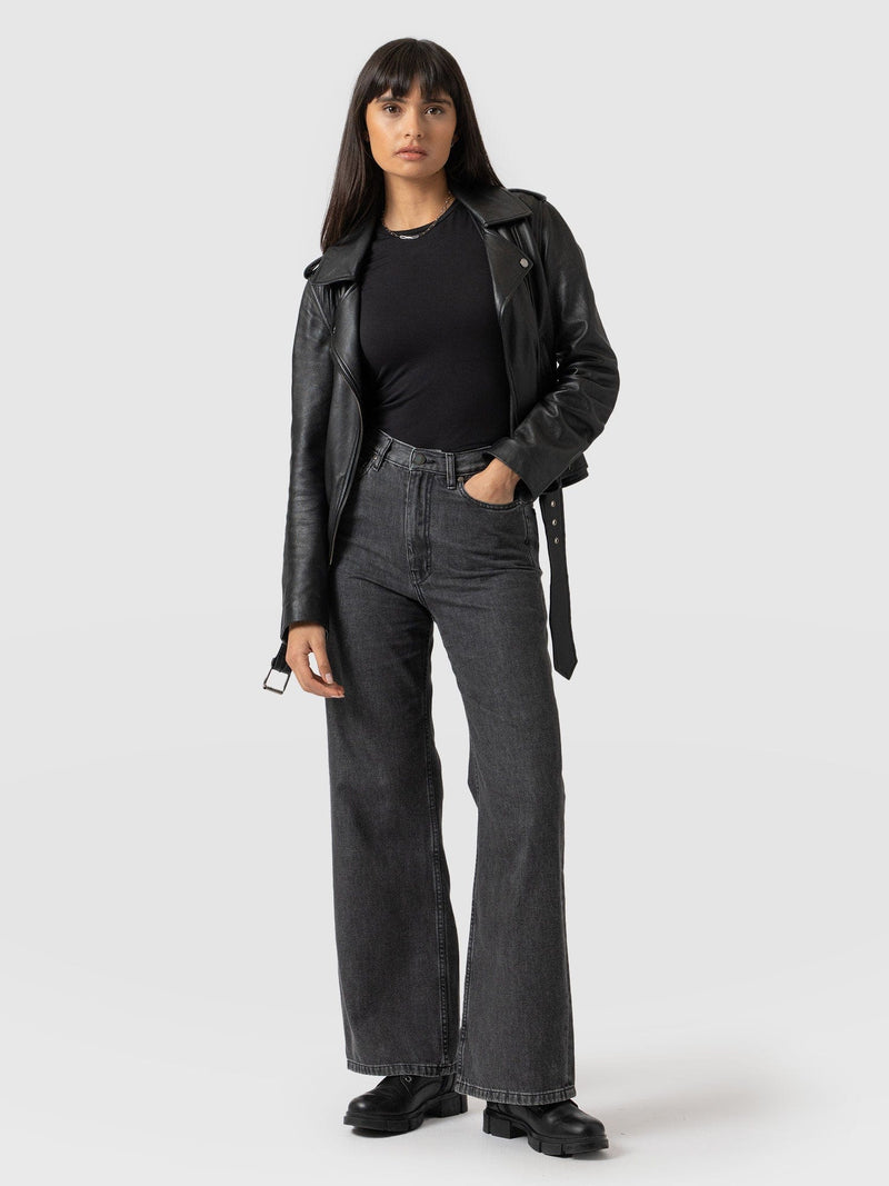 Wide Leg Flare Jeans Black - Women's Jeans | Saint + Sofia® USA – Saint ...