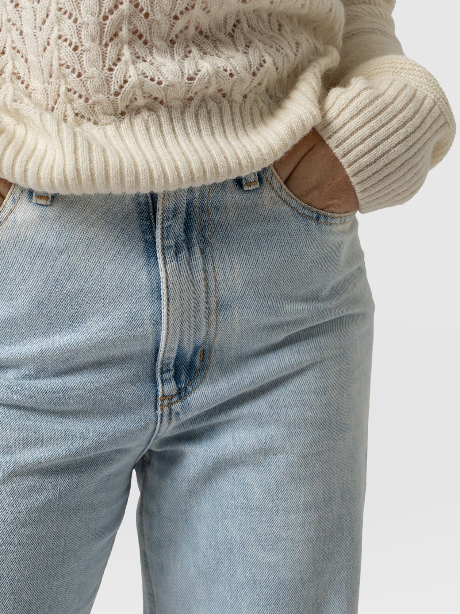 Wide Leg Flare Jeans Pale Blue - Women's Jeans | Saint + Sofia® US