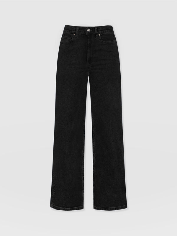 Wide Leg Jean - Black - Women's Denims | Saint + Sofia® USA