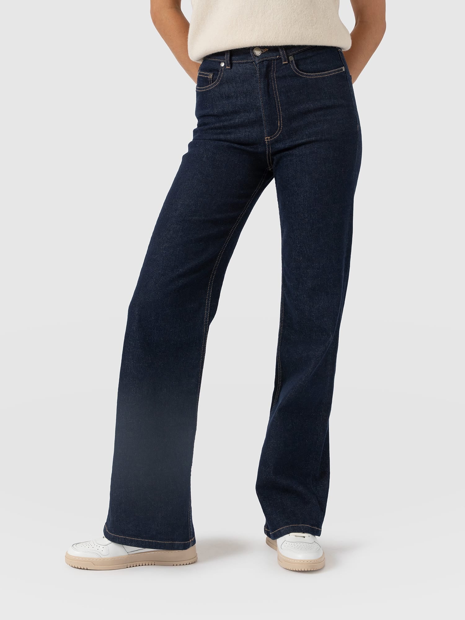 Wide Leg Jean - Indigo Blue - Women's Jeans | Saint and Sofia® USA