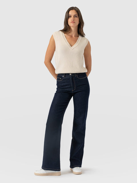Wide Leg Jean - Indigo Blue - Women's Jeans | Saint and Sofia® USA