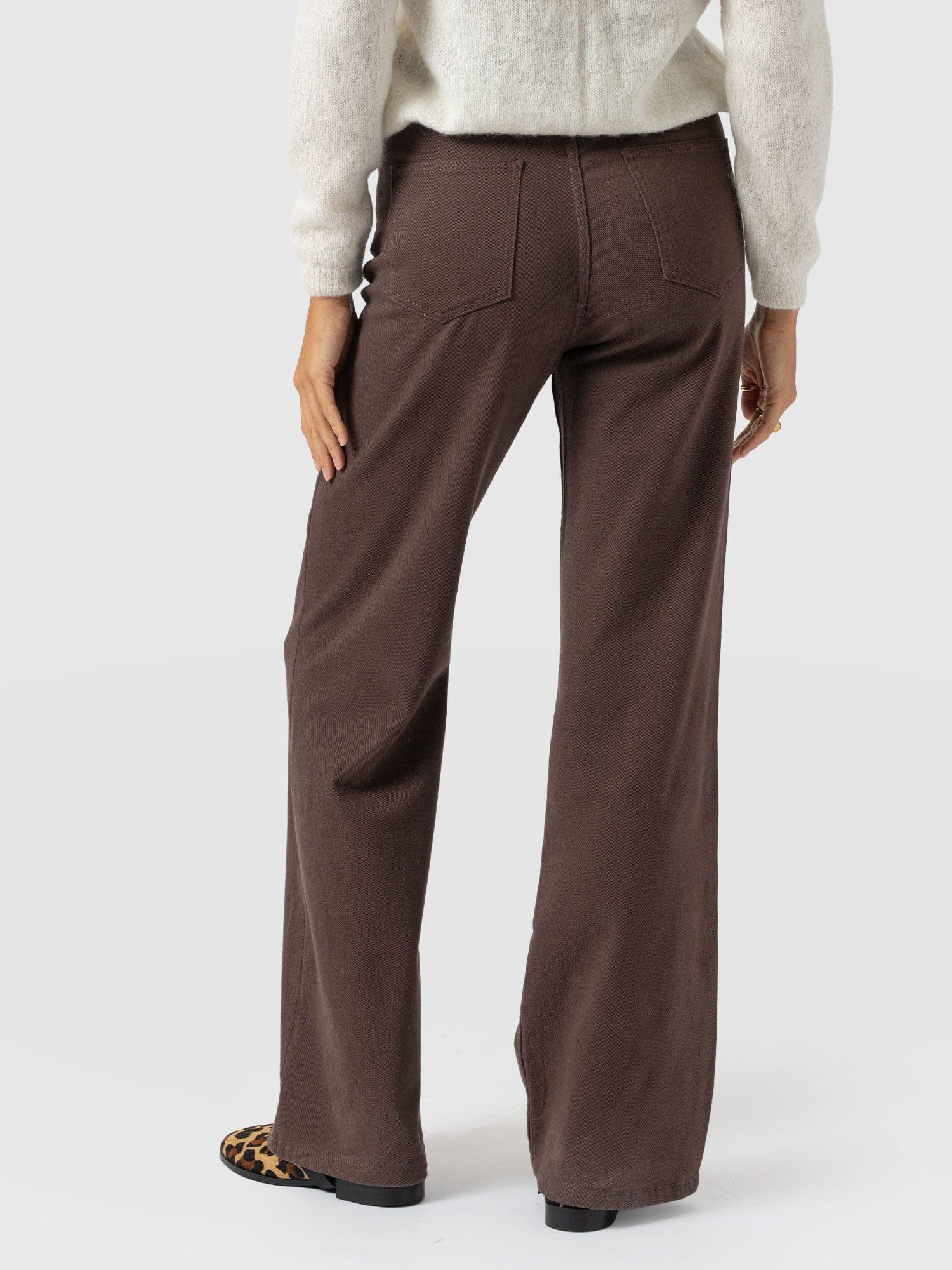 Wide Leg Jeans - Brown - Women's Jeans | Saint + Sofia® USA