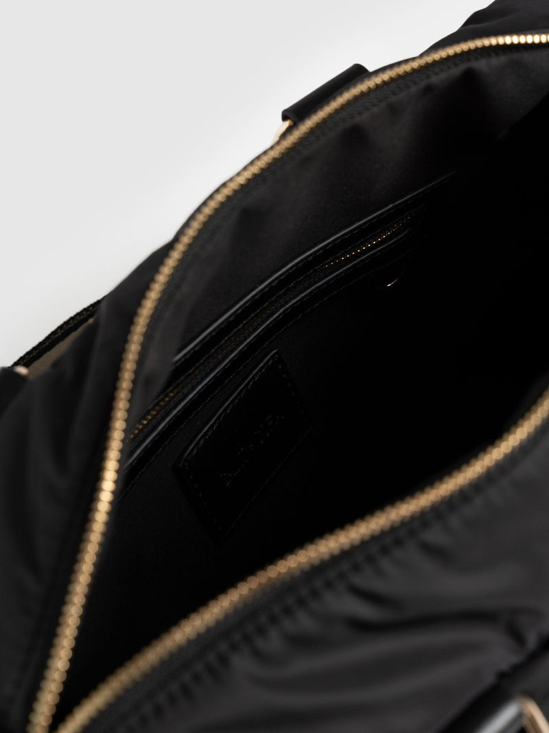 Woven Duffle Bag Black/Grey - Women's Bags | Saint + Sofia® USA