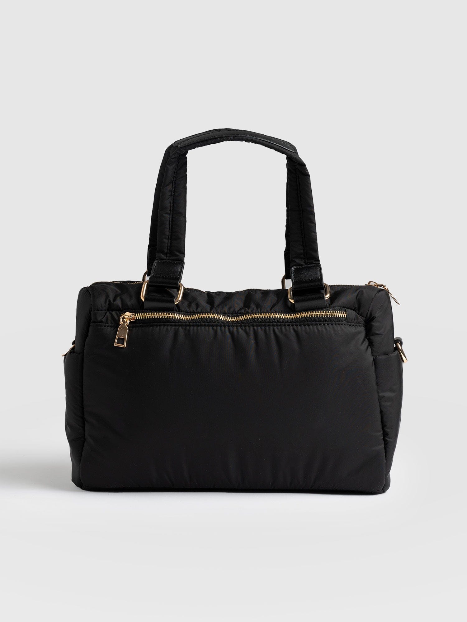 Woven Duffle Bag Black/Grey - Women's Bags | Saint + Sofia® USA