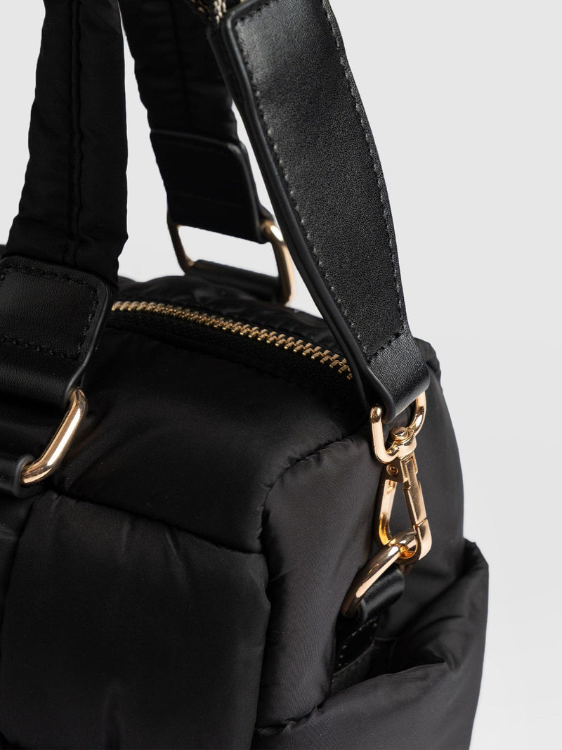 Woven Duffle Bag Black/Grey - Women's Bags | Saint + Sofia® USA