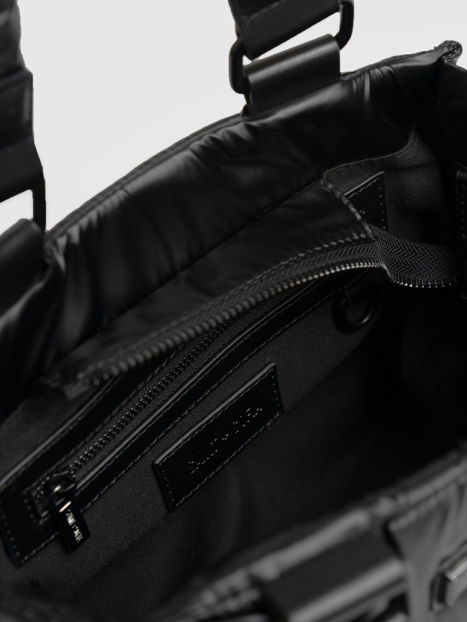 Woven Mini Penny Tote Bag Gloss Black - Women's Bags | Saint + Sofia® USA