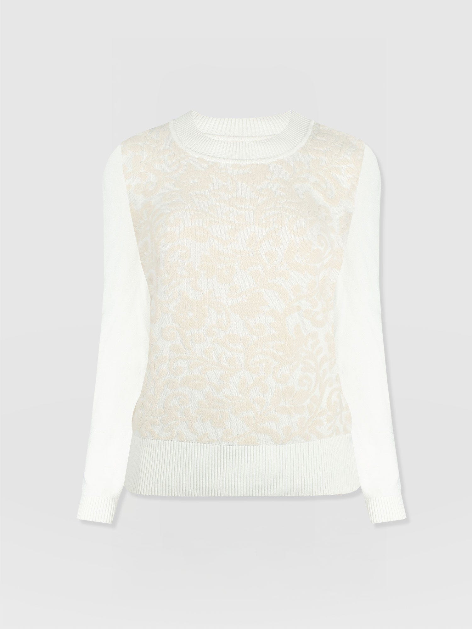 Wren Long Sleeve Knit - Cream - Women's Knitwears | Saint + Sofia? USA