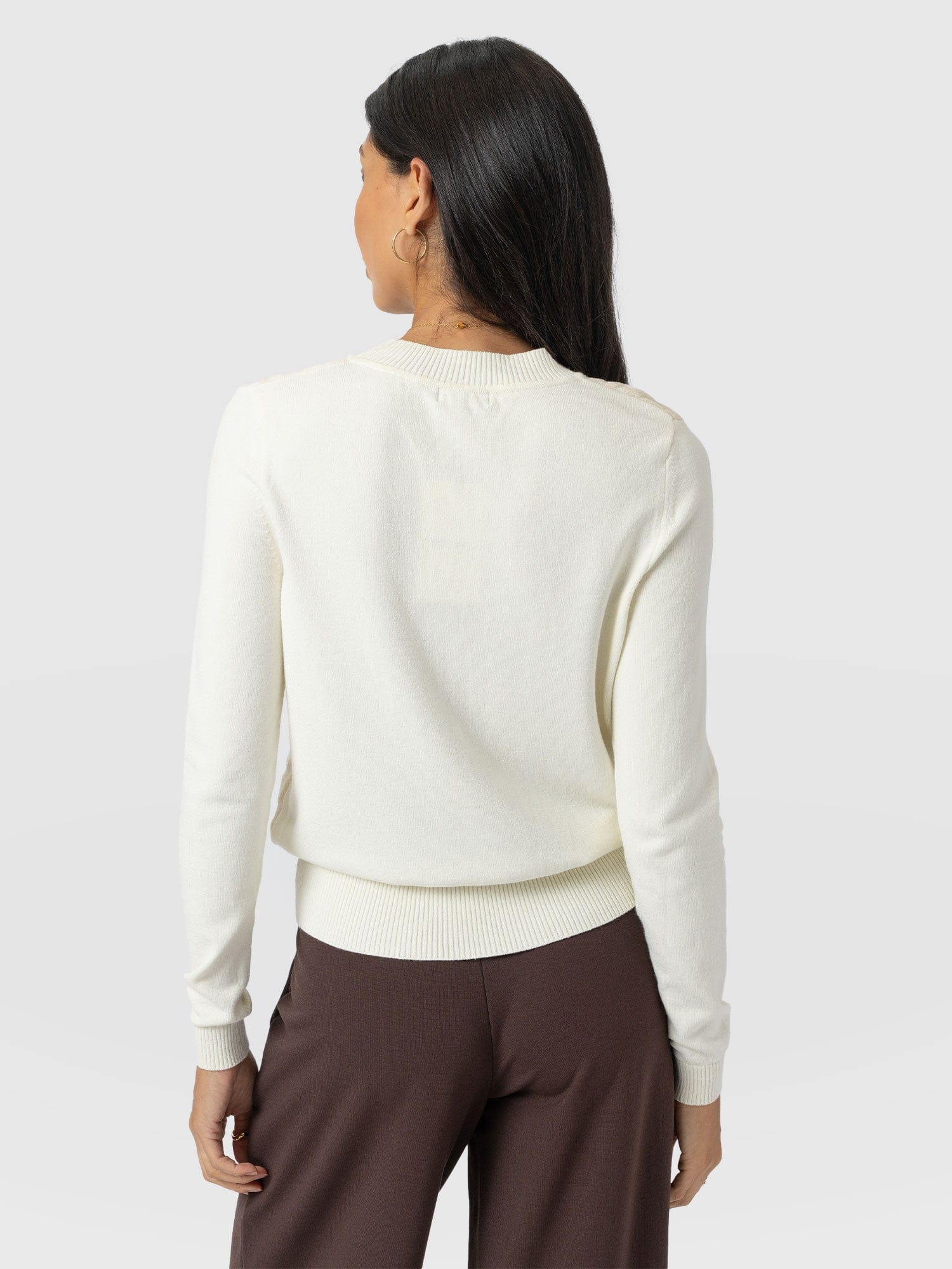 Wren Long Sleeve Knit - Cream - Women's Knitwears | Saint + Sofia? USA