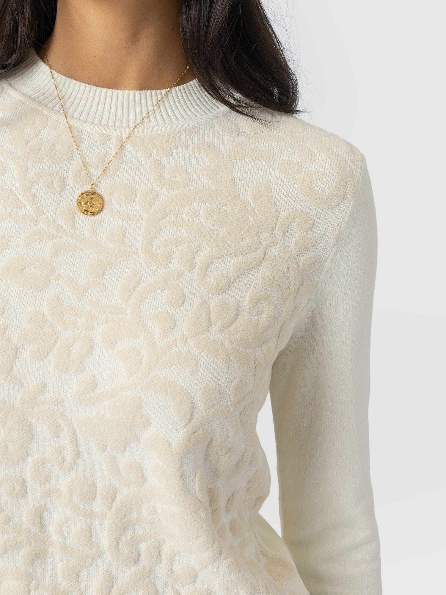 Wren Long Sleeve Knit - Cream - Women's Knitwears | Saint + Sofia? USA