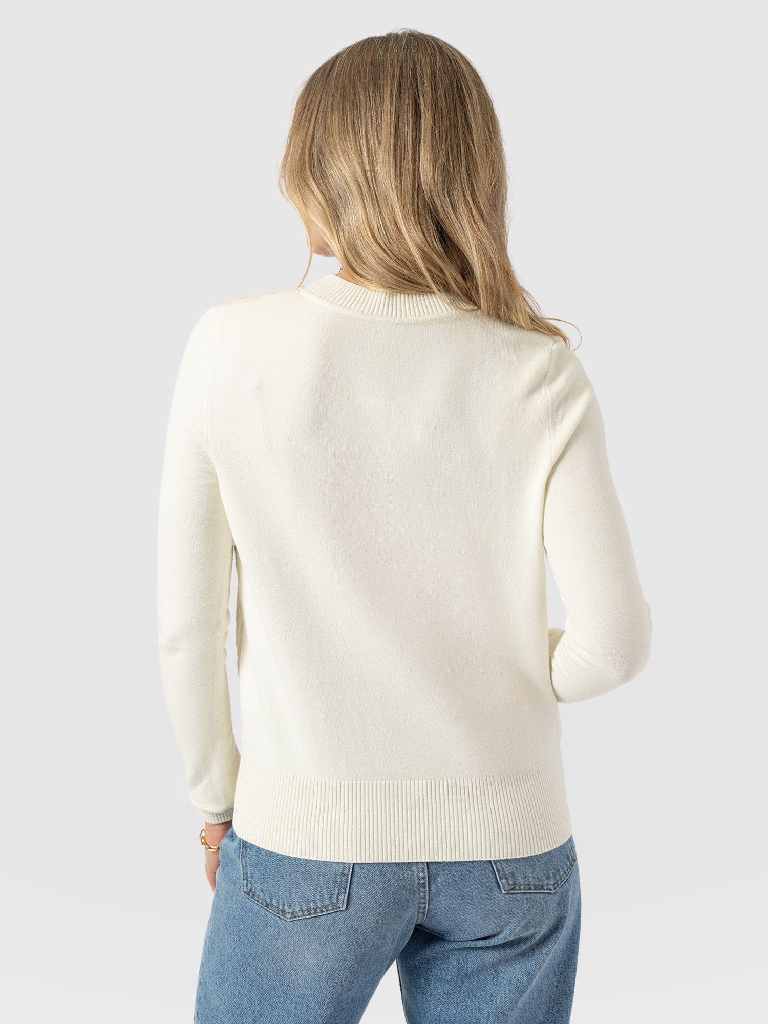 Wren Long Sleeve Knit - Cream - Women's Knitwears | Saint + Sofia? USA