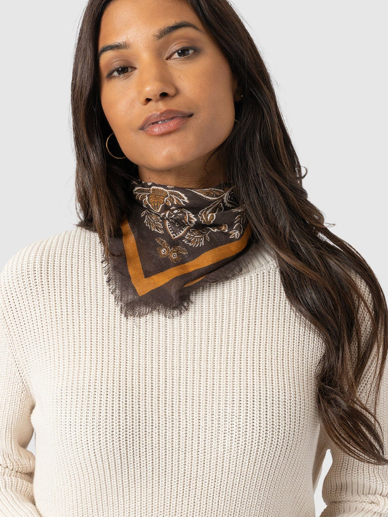 Wren Paisley Scarf - Brown - Women's Scarves | Saint + Sofia® USA