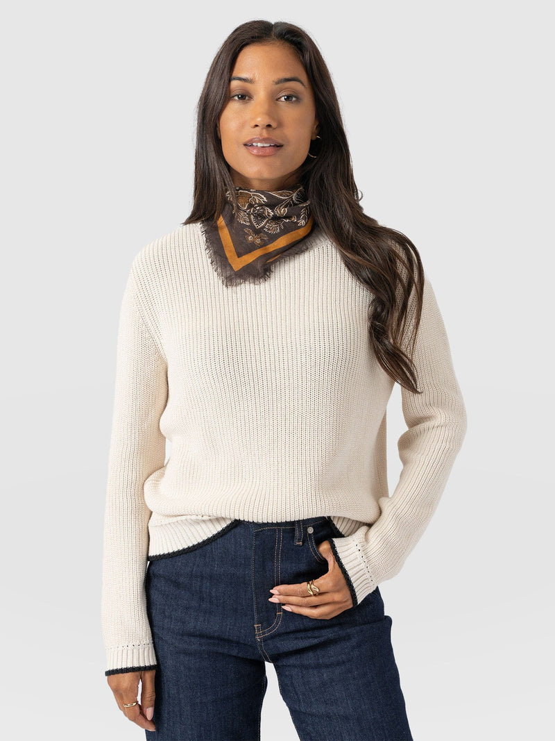 Wren Paisley Scarf - Brown - Women's Scarves | Saint + Sofia® USA