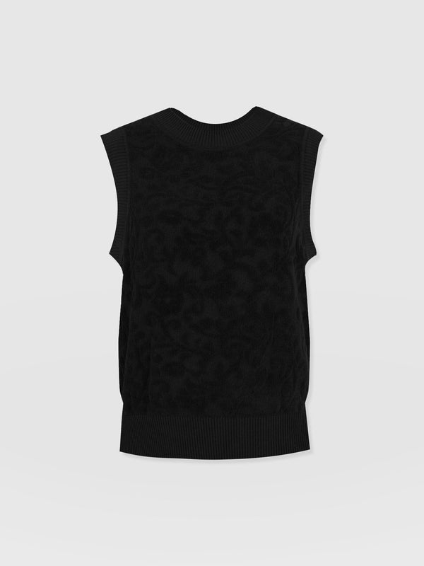 Wren Sleeveless Knit Black - Women's Vests | Saint + Sofia® USA