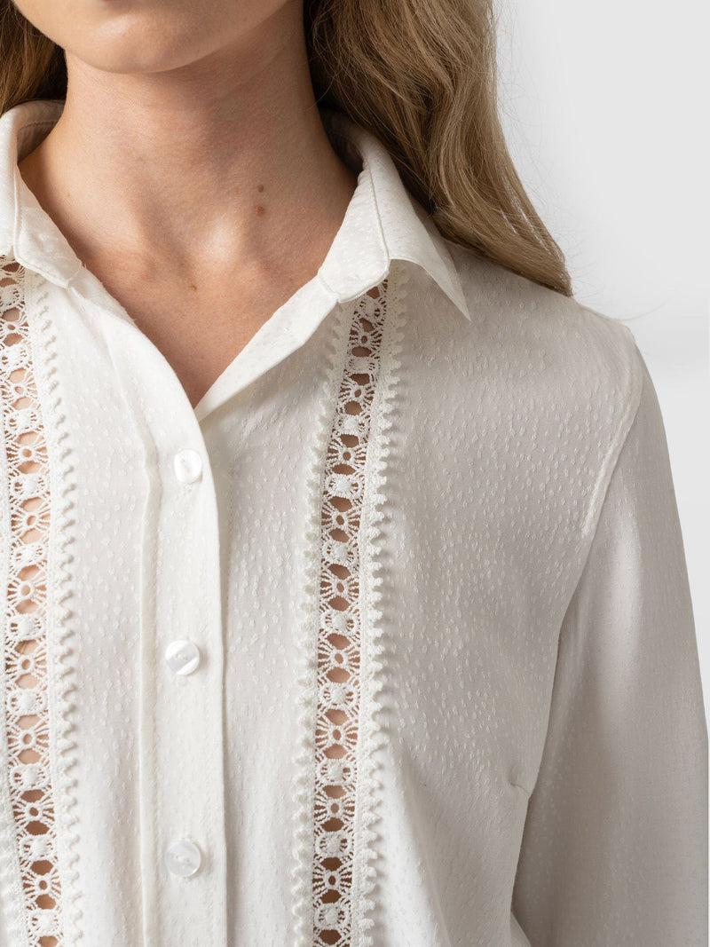 Annie Lace Blouse Cream - Women's Shirts | Saint + Sofia® UK