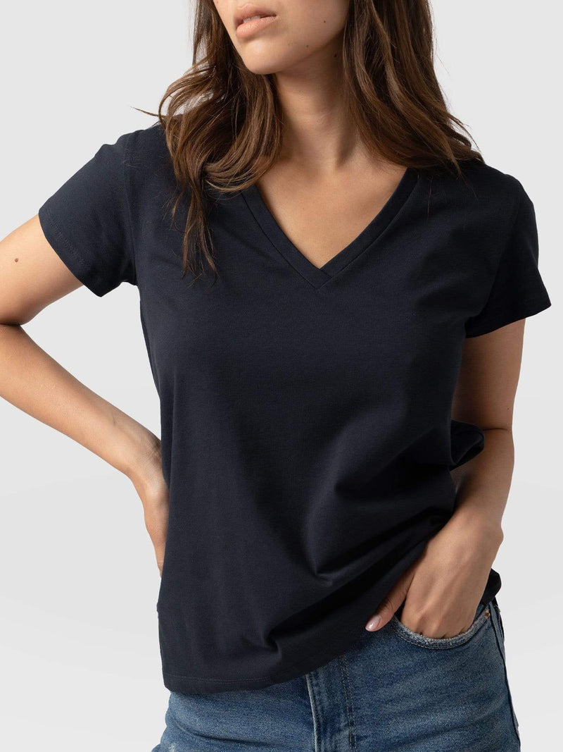 Apartment Tee Navy - Women's T-Shirts | Saint + Sofia® USA