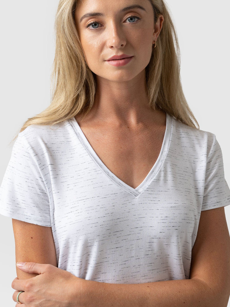 Apartment Tee White Fleck - Women's T-Shirts | Saint + Sofia® USA