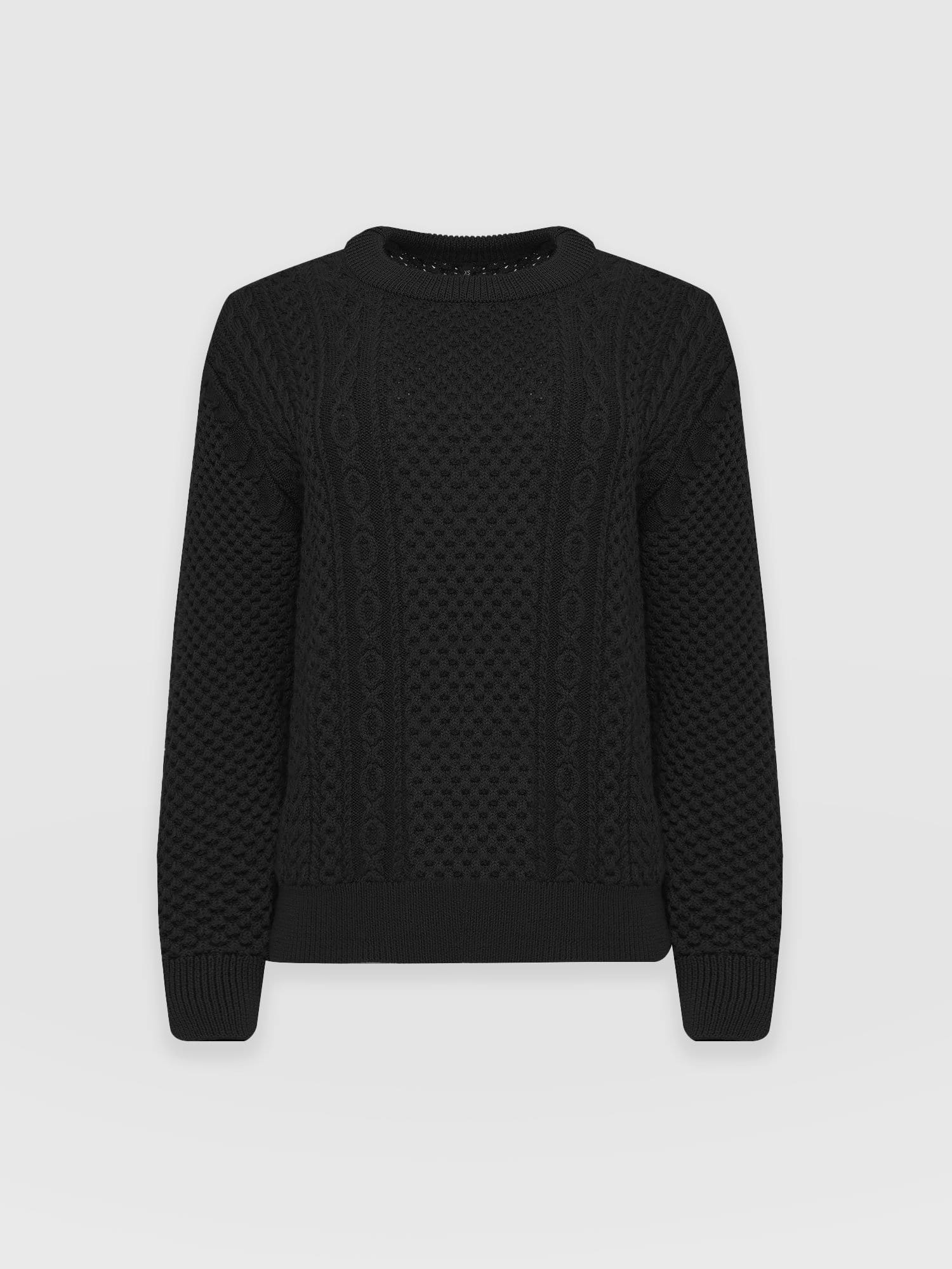 Ladies black 2025 knitted jumper