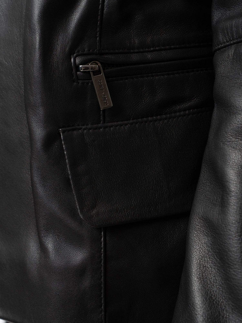 Blane Leather Jacket Black - Women's Leather Jackets | Saint + Sofia® USA