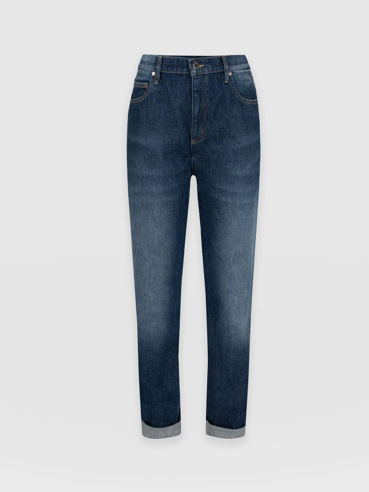 Boyfriend Jeans Mid Blue - Women's Jeans | Saint + Sofia® USA