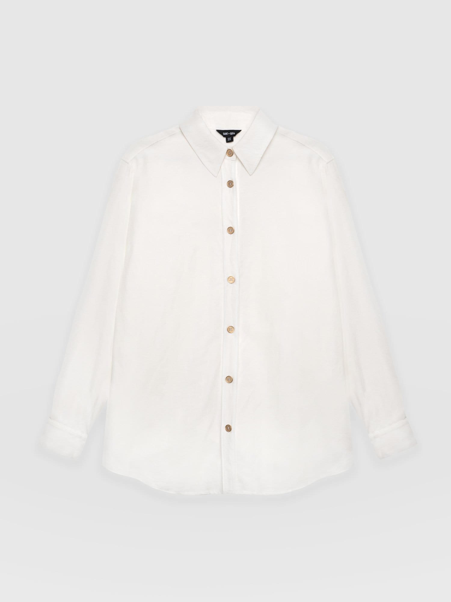 Boyfriend Shirt White - Women's Shirts | Saint + Sofia® USA