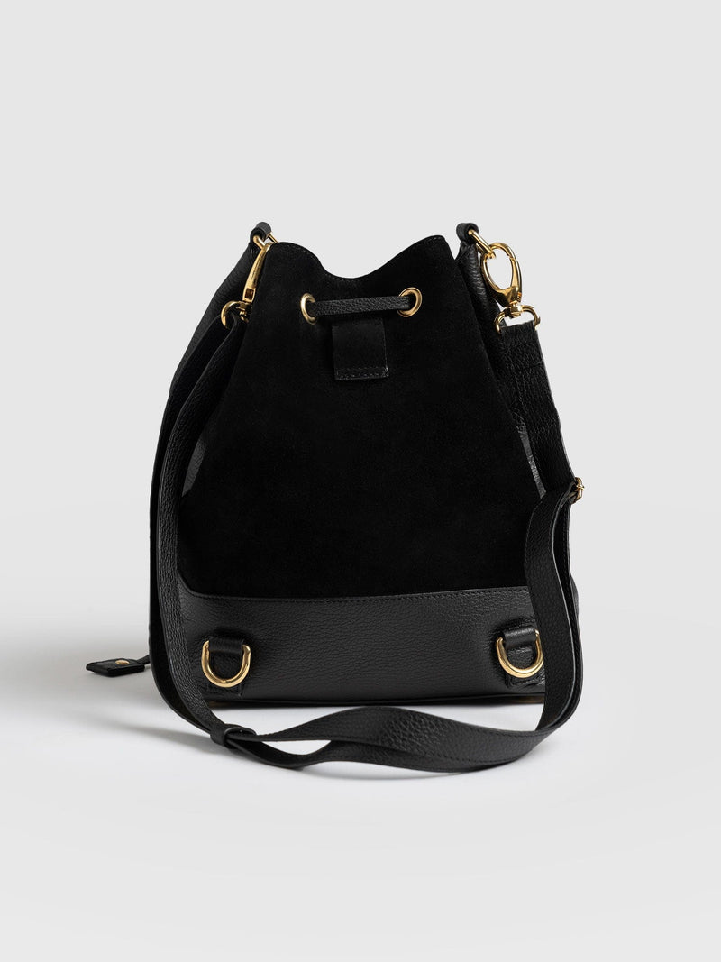 Bucket Backpack, Pebbled--black
