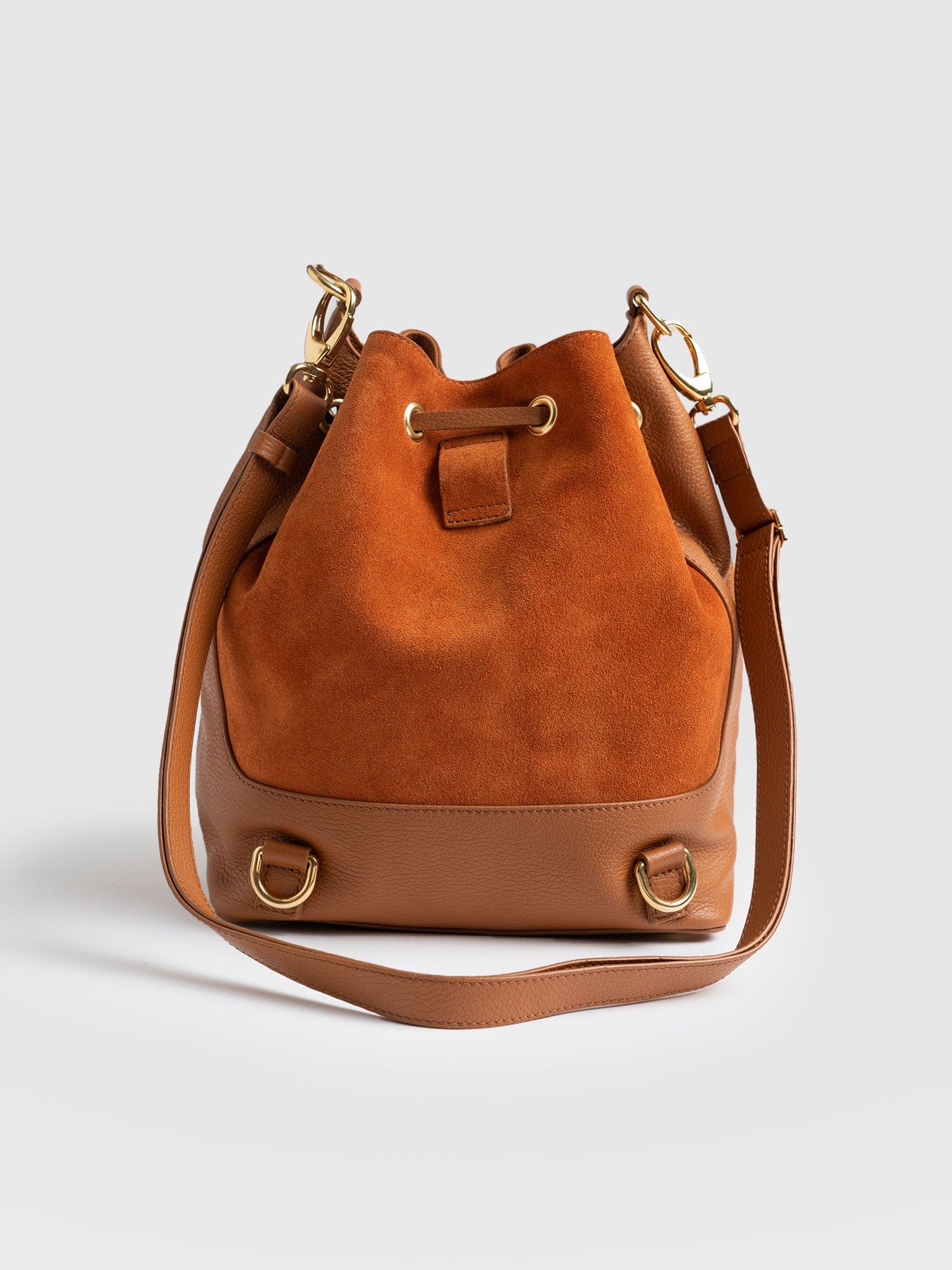 Brompton Bucket Bag Brown Pebble - Women's Leather Bags | Saint + Sofia® USA