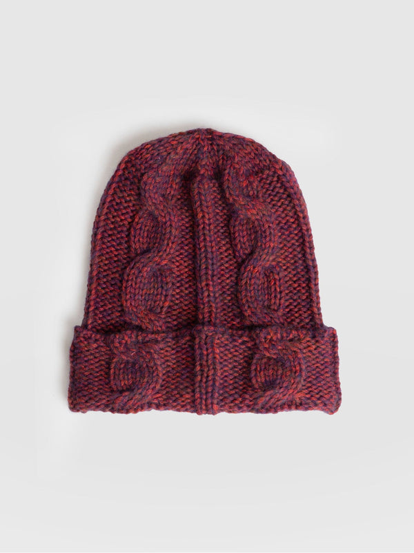 Cable Knit Hat Purple - Women's Hats | Saint + Sofia® USA