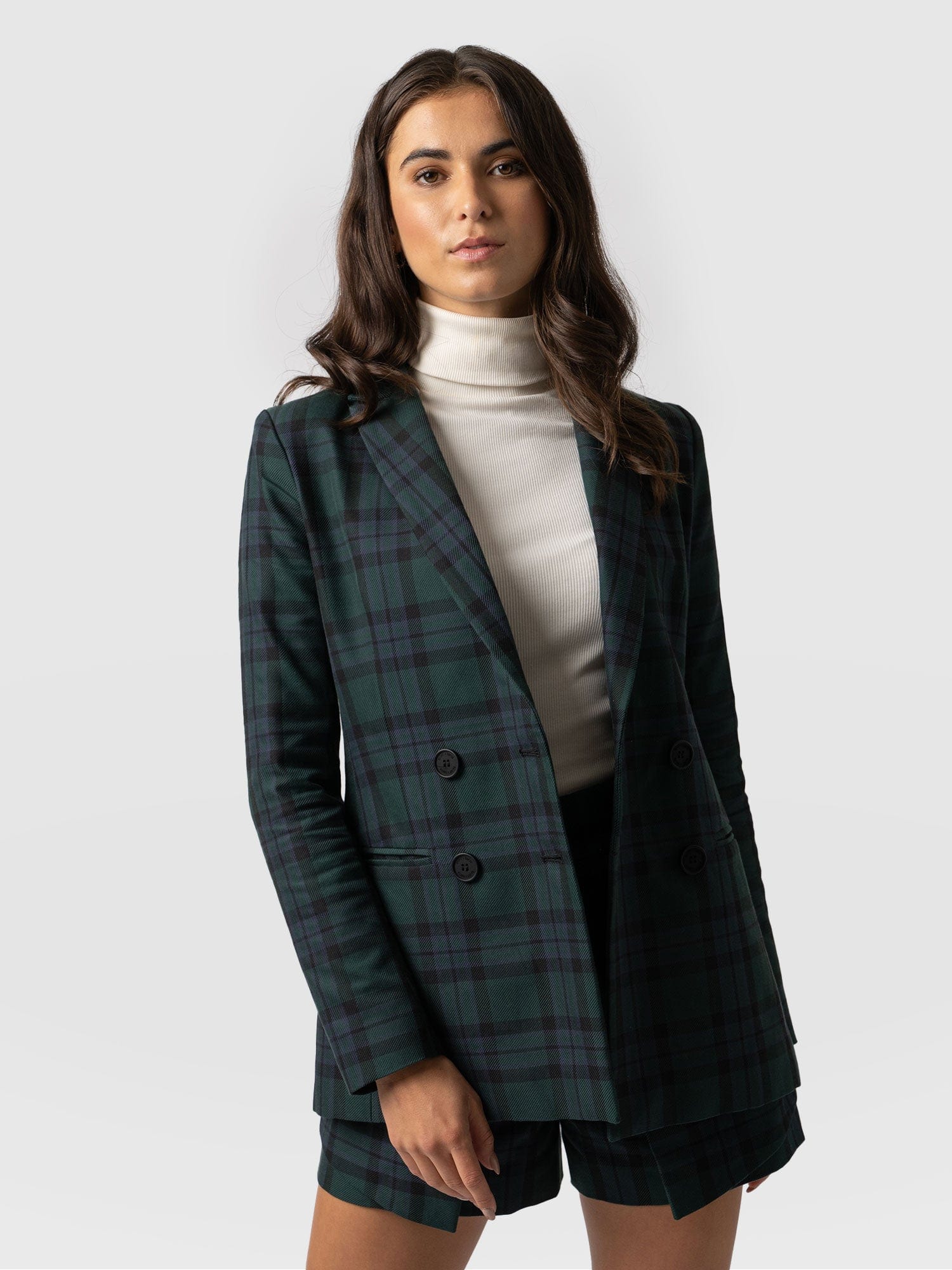 Green checks blazer new arrivals