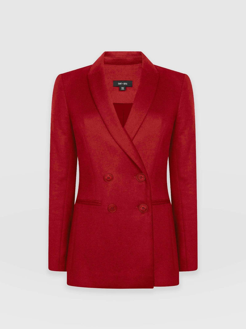 Cambridge Blazer Red - Women's Blazers | Saint + Sofia® USA