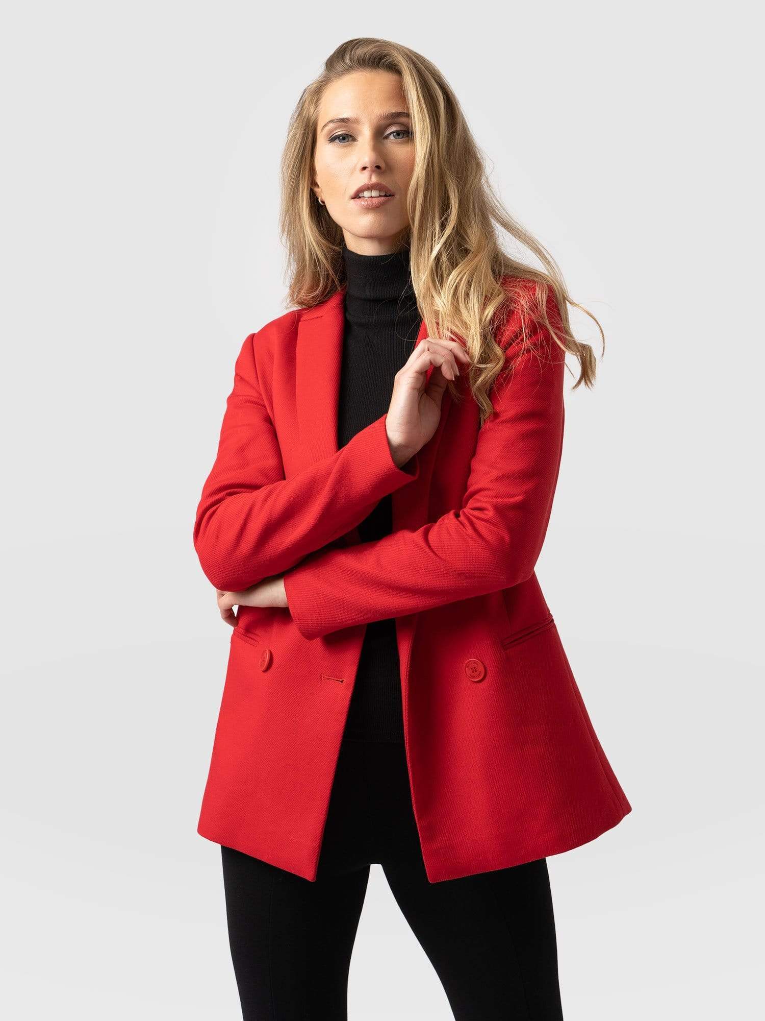 Cambridge Blazer Red - Women's Blazers | Saint + Sofia® USA