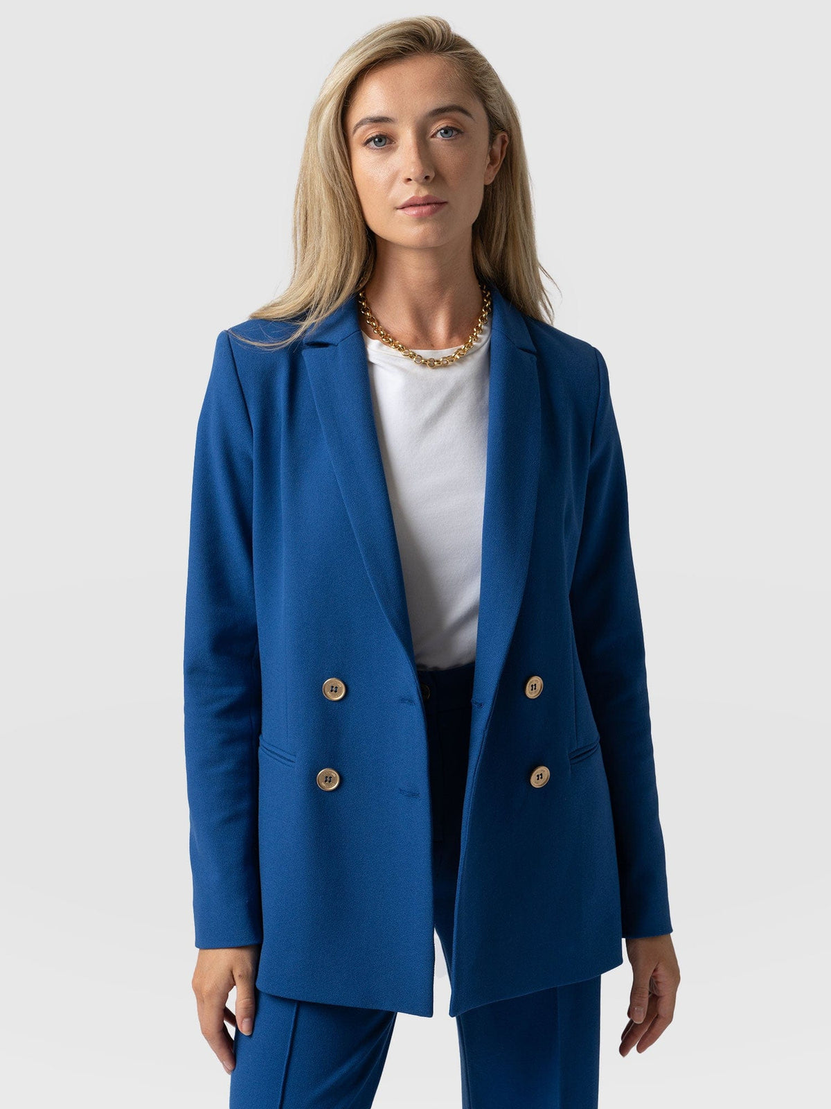 Cambridge Blazer Sapphire Blue - Women's Blazers | Saint + Sofia® USAA