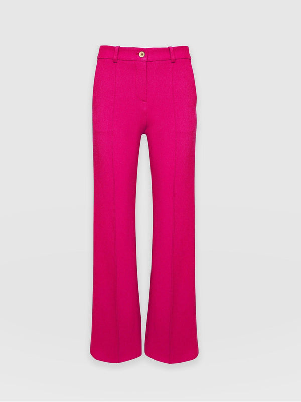 Cambridge Tailored Wide Leg Pant Hot Pink - Women's Trousers | Saint + Sofia® UK