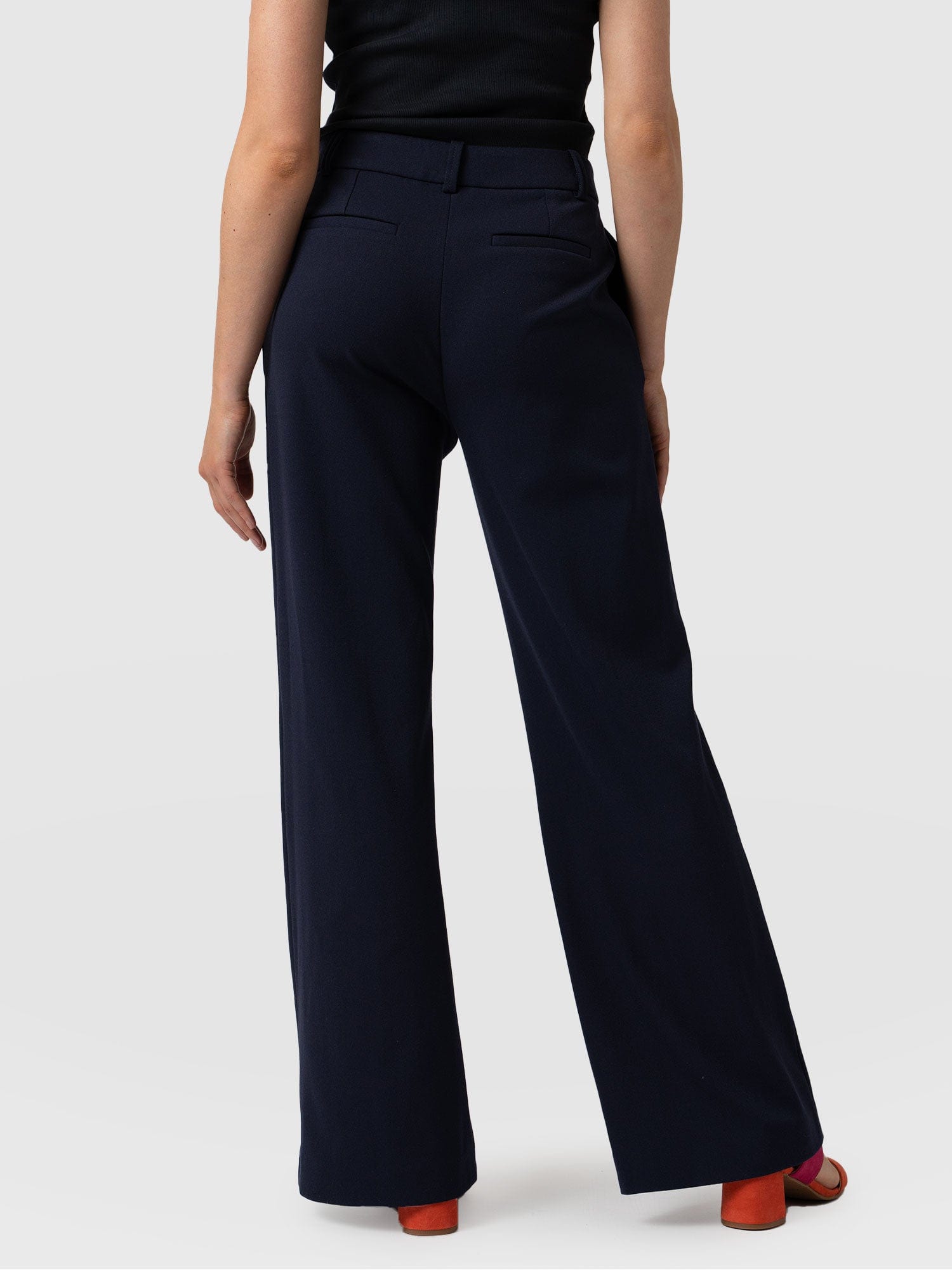 Cambridge Tailored Wide Leg Pant Navy Women's Pants Saint + Sofia — free download