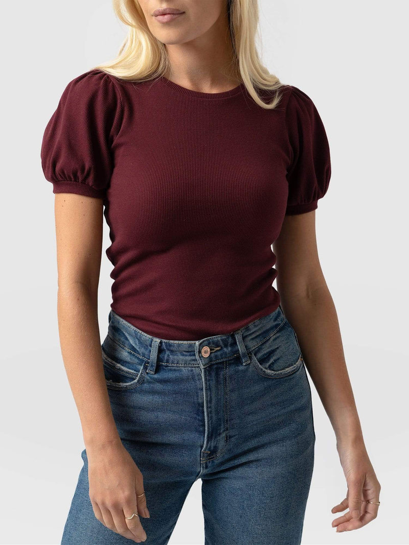 Red Puff Sleeve T-shirt, Made in South Africa