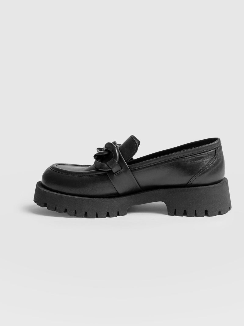 Chain Loafer Black - Women's Loafers | Saint + Sofia® UK