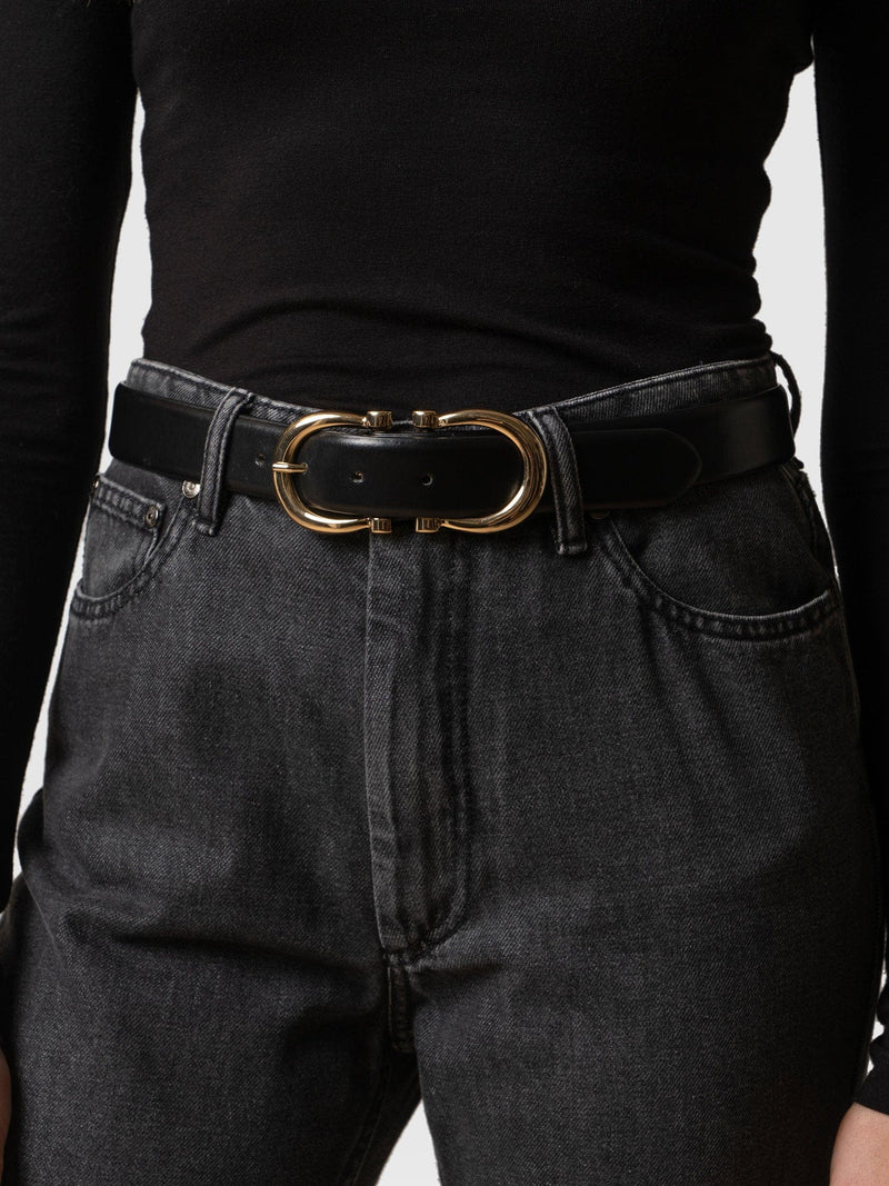 Chelsea Belt Black - Leather Belts | Saint + Sofia® USA