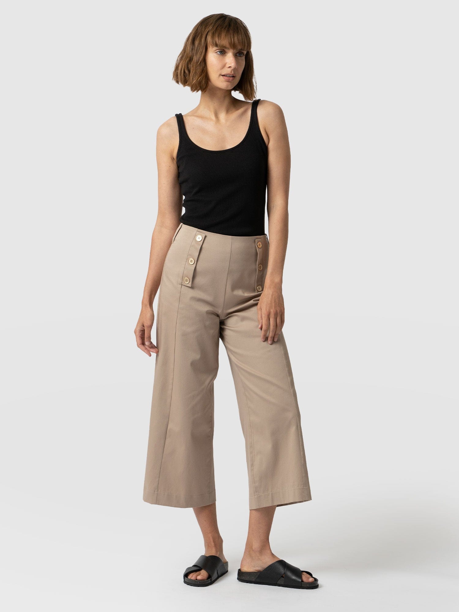 Chelsea Culotte Beige - Women's Culottes | Saint + Sofia® USA