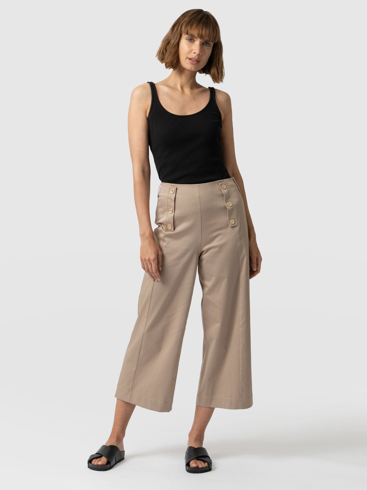 Chelsea Culotte Beige - Women's Culottes | Saint + Sofia® USA