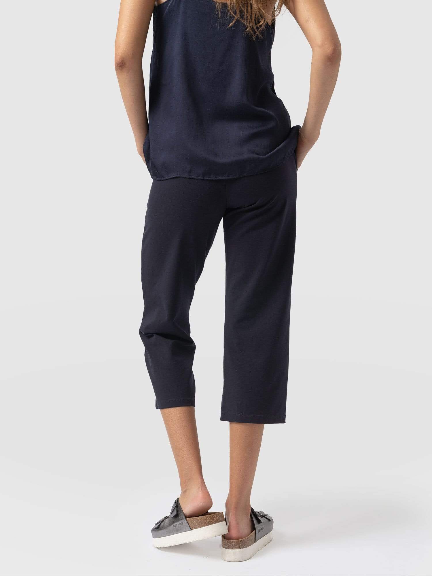 City Culotte Navy - Women's Culottes | Saint + Sofia® USA