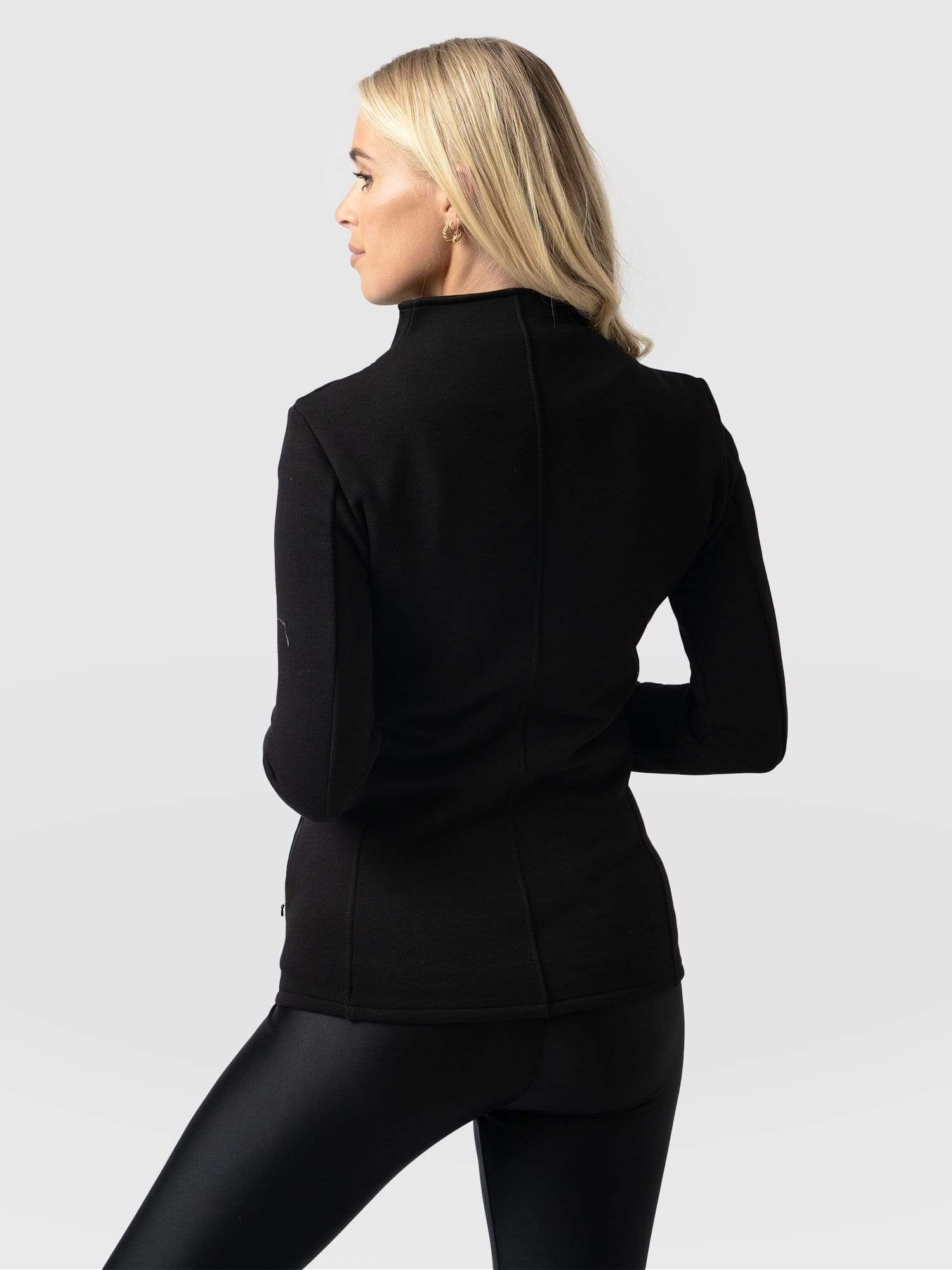 Cotton Biker Jacket Black - Women's Jackets | Saint + Sofia® USA