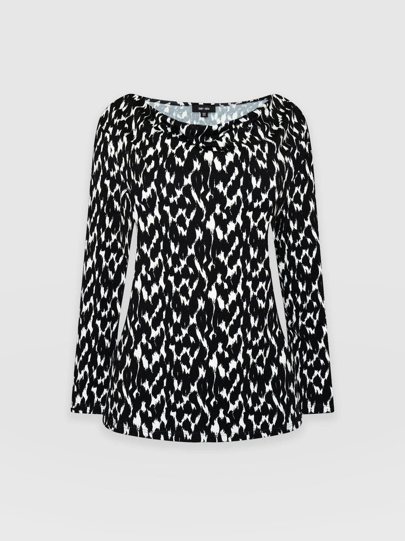 Cowl Neck Tee Eden Long Sleeve - Women's T-Shirts | Saint + Sofia® UK