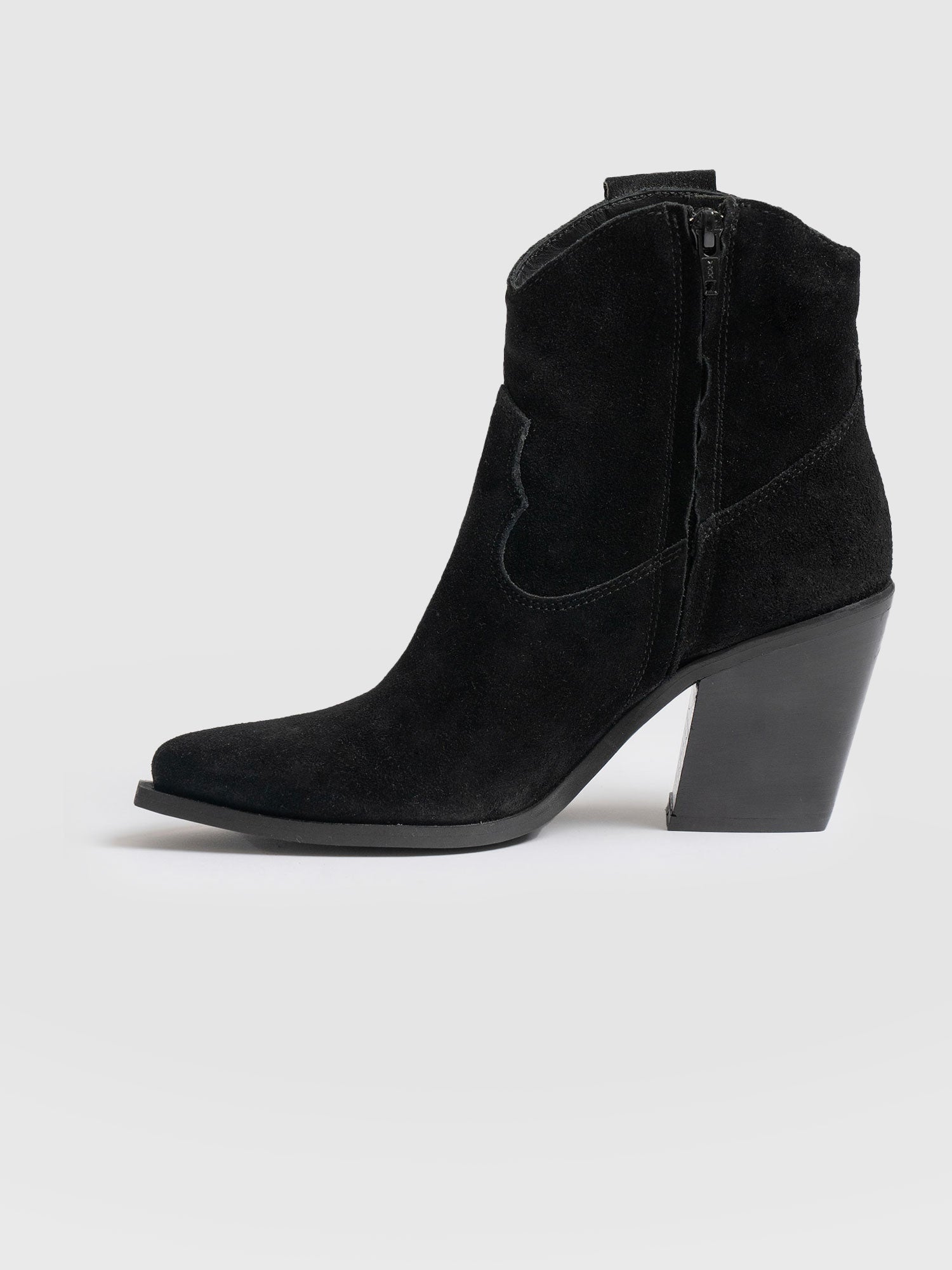 Dallas Mid Boot Black - Women's Leather Boots | Saint + Sofia® UK