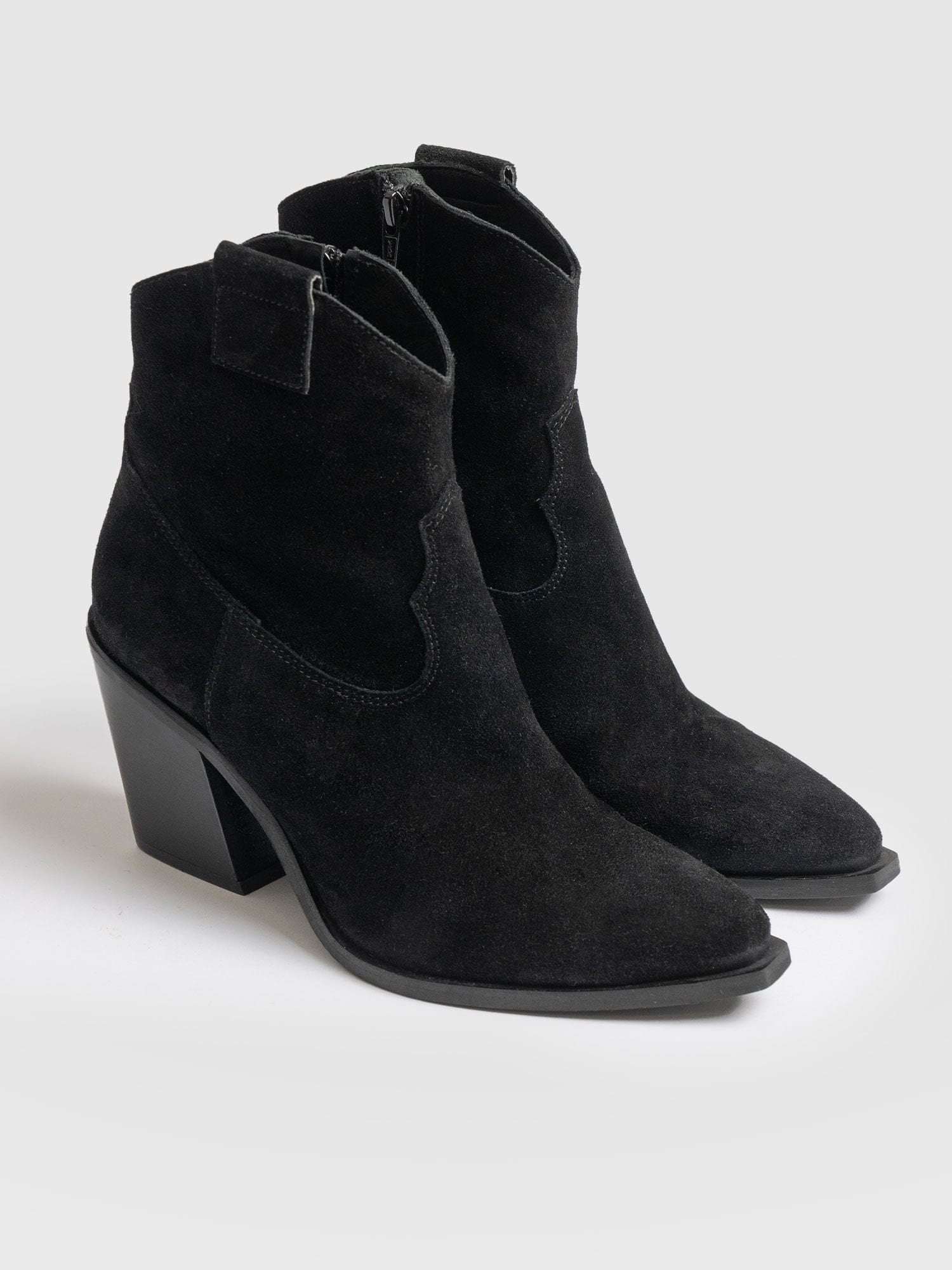 Dallas Mid Boot Black - Women's Leather Boots | Saint + Sofia® UK