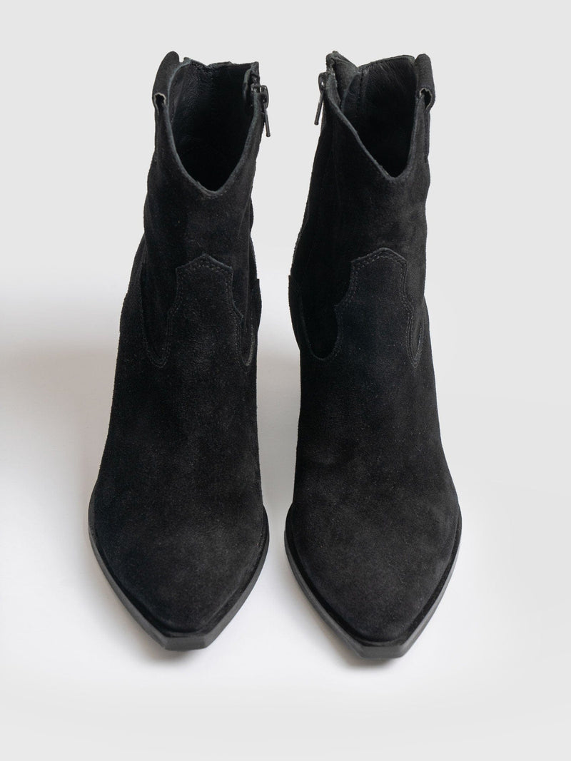 Dallas Mid Boot Black - Women's Leather Boots | Saint + Sofia® UK