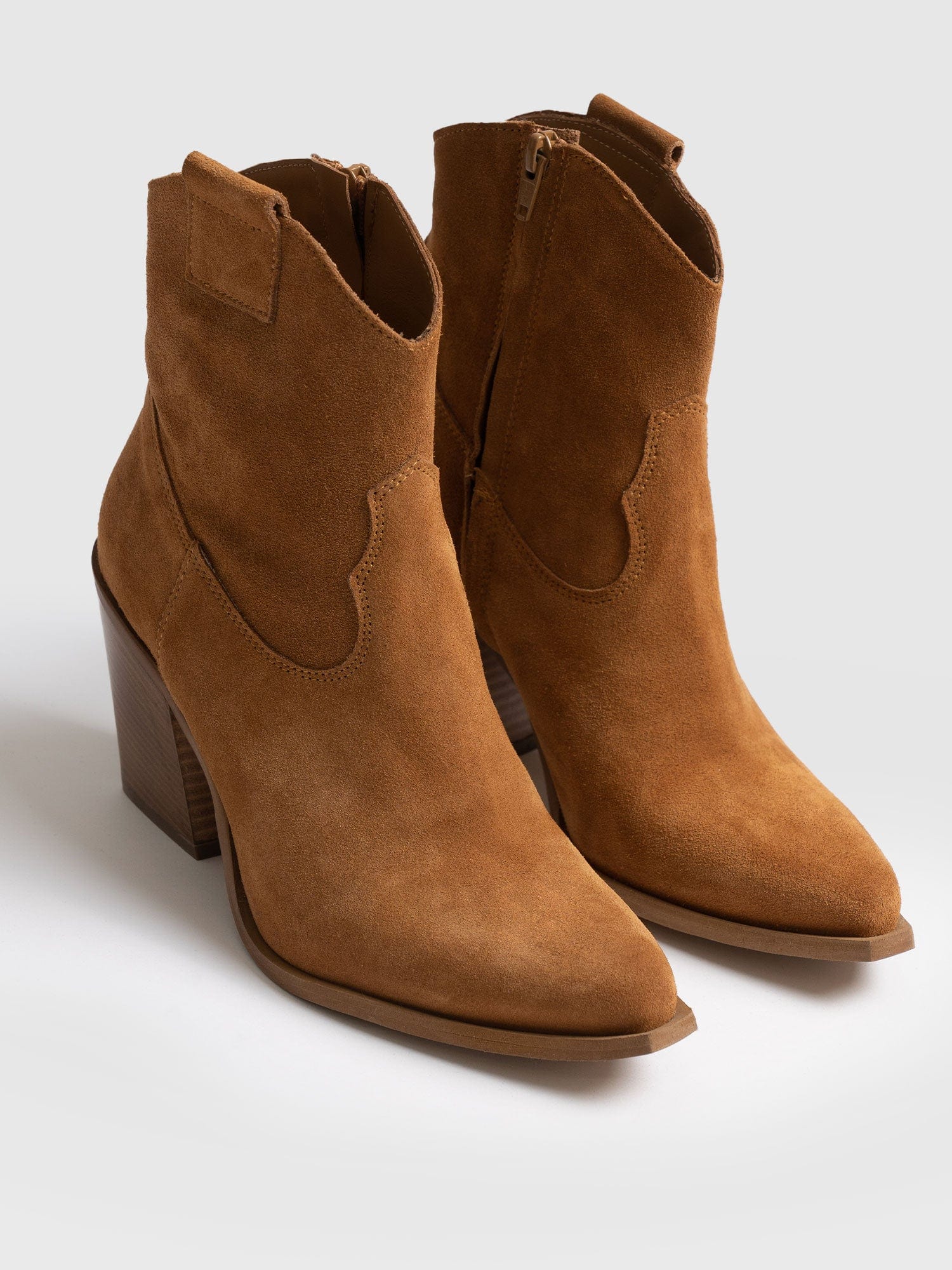 Dallas Mid Boot Tan - Women's Leather Boots | Saint + Sofia® UK