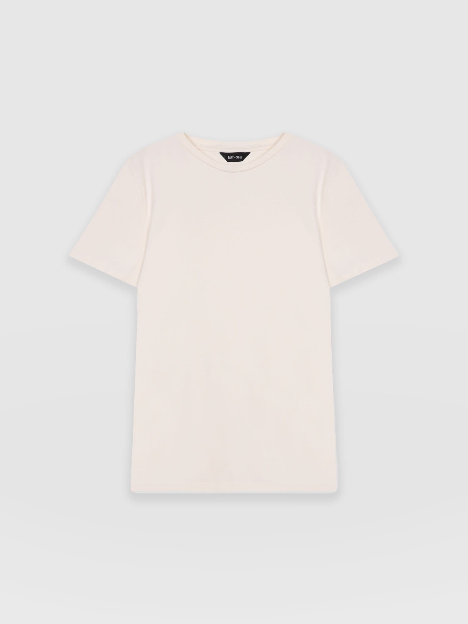 Womens plain 2025 cream t shirt