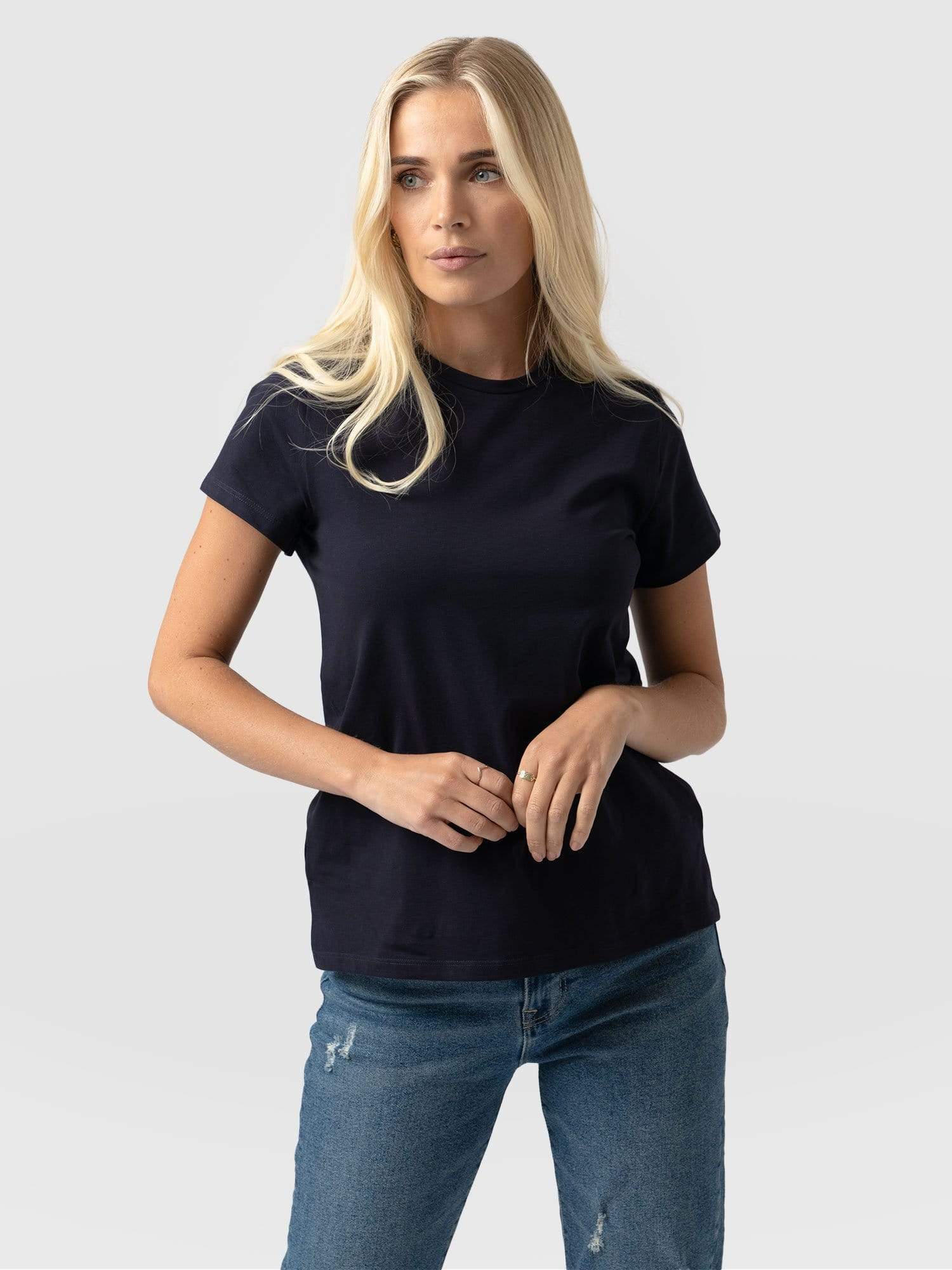 Easy Tee Navy - Women's T-Shirts | Saint + Sofia® USA