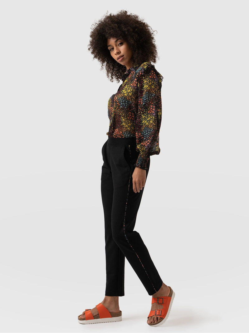 Finsbury Pant Black Ditsy Floral - Women's Pants | Saint + Sofia® USA