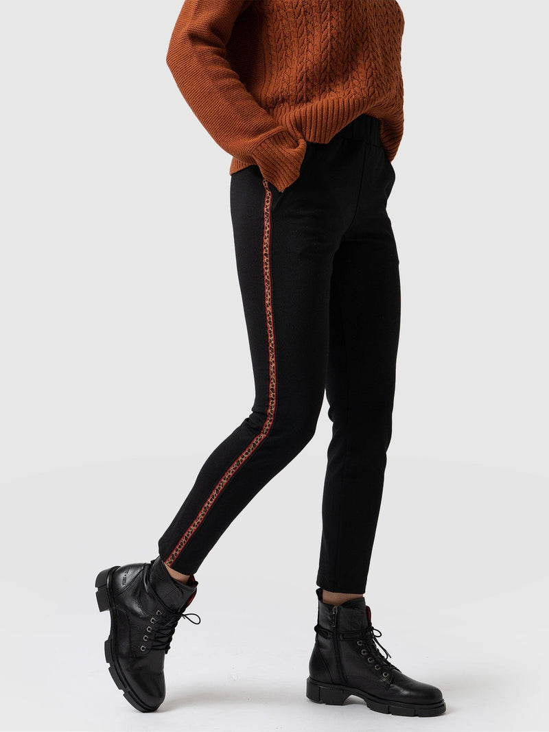 Finsbury Pant Black Leopard - Women's Pants | Saint + Sofia® USA