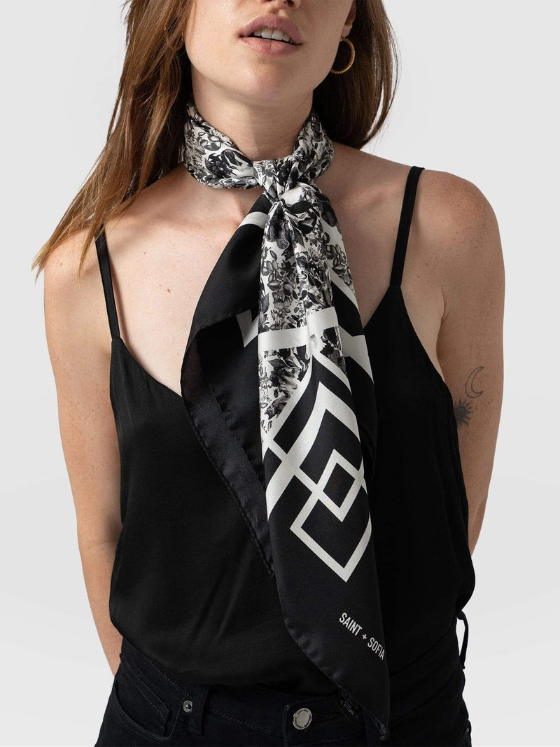 White Silk Scarf Scarves for Women Silk Neckerchief Silk -  Israel